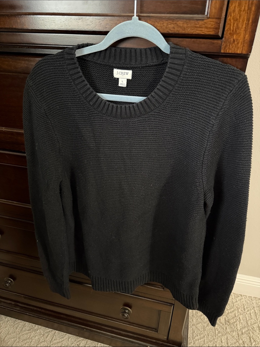 J. Crew Factory Black Cotton Sweater